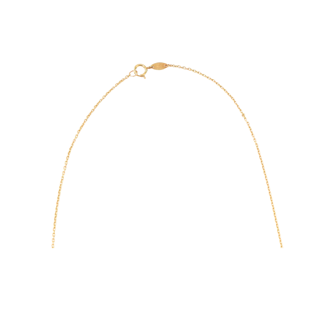 14K Yellow Gold Evil Eye with Cross Necklace