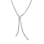 Load image into Gallery viewer, Half Tennis Drop Round 2ct Diamond Necklace
