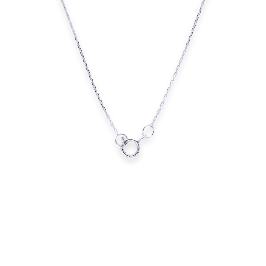 Letter E Round 0.06ct Diamond Necklace