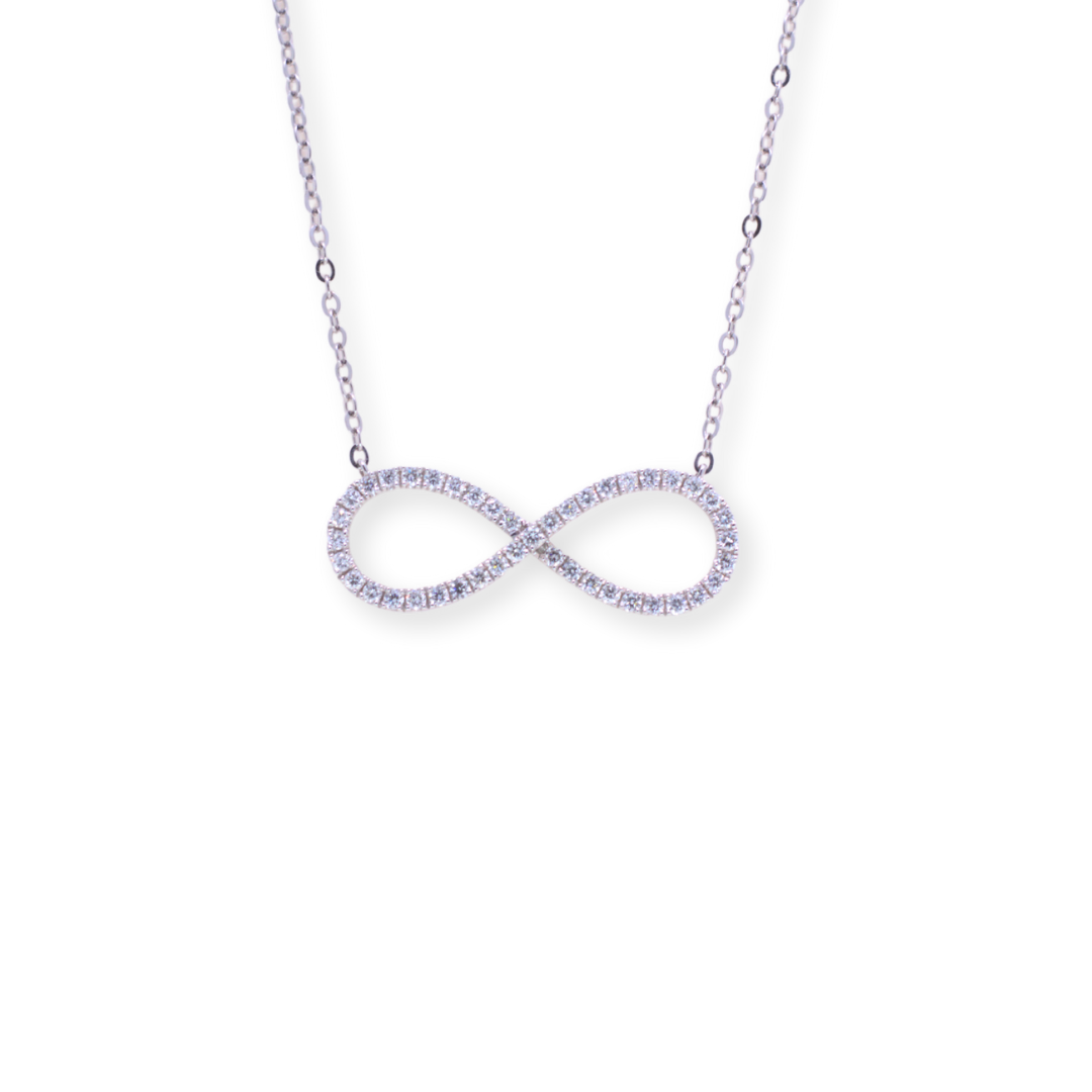 Open Infinity Round 0.55ct Diamond Necklace