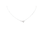 Load image into Gallery viewer, 18K White Gold Smiley Round 0.1ct Diamond Necklace
