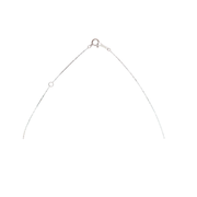 18K White Gold Open Heart Round 0.25ct Diamond Necklace