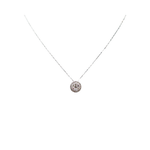 Load image into Gallery viewer, 18K White Gold Classic Illusion Round 0.41ct Diamond Necklace