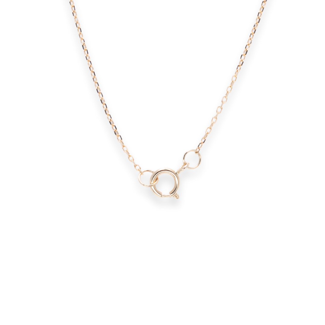 Letter M Round 0.06ct Diamond Necklace