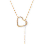 Load image into Gallery viewer, Double Heart Drop Round 0.26ct Diamond Necklace
