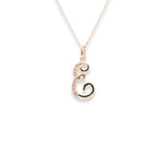 Load image into Gallery viewer, Letter E Round 0.06ct Diamond Necklace