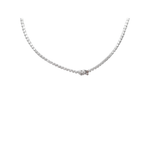 Load image into Gallery viewer, Platinum 900 Tennis - Graduated Round 5ct Diamond Necklace
