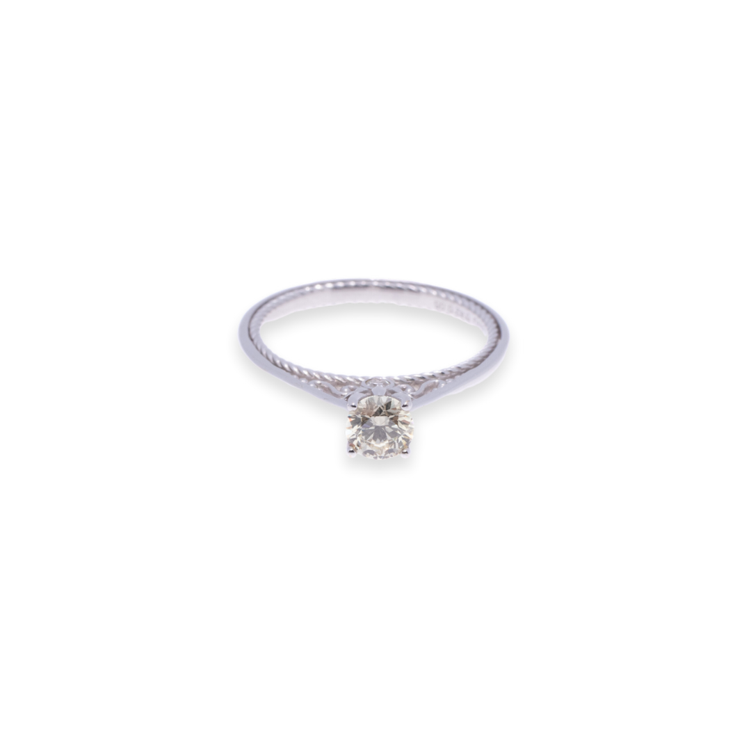 Solitaire Round 0.42ct Diamond Ring