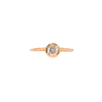 Load image into Gallery viewer, 18K Rose Gold Bezel Round 0.568ct Diamond Ring