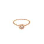 Load image into Gallery viewer, 18K Rose Gold Bezel Round 0.568ct Diamond Ring