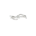Load image into Gallery viewer, 18K White Gold Twisted Round 0.42ct Diamond Ring