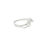 Load image into Gallery viewer, 18K White Gold Twisted Round 0.42ct Diamond Ring