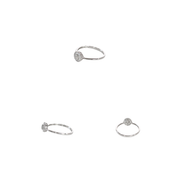 18K White Gold Dainty Round Round 0.13ct Diamond Ring