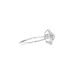 Load image into Gallery viewer, 18K White Gold Flower Round 0.293ct Diamond Ring