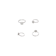 18K White Gold 1st Gen Illusion Marquise & Princess 0.62ct Diamond Ring