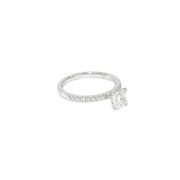 18K White Gold Avery Setting Cushion 1.0ct Diamond Ring
