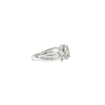 Load image into Gallery viewer, 18K White Gold Twisted Round Brilliant 0.34ct Diamond Ring