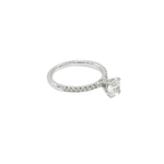 Load image into Gallery viewer, 18K White Gold Pave Cushion 1ct Diamond Ring