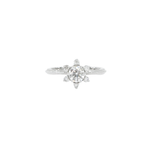 Load image into Gallery viewer, 18K White Gold Statement Round Brilliant 0.5ct Diamond Ring