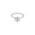 Load image into Gallery viewer, 18K White Gold Statement Round Brilliant 0.5ct Diamond Ring