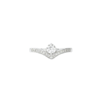 Load image into Gallery viewer, 18K White Gold Bow Round 0.31ct Diamond Ring