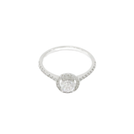 Load image into Gallery viewer, 18K White Gold Halo Round 0.38ct Diamond Ring