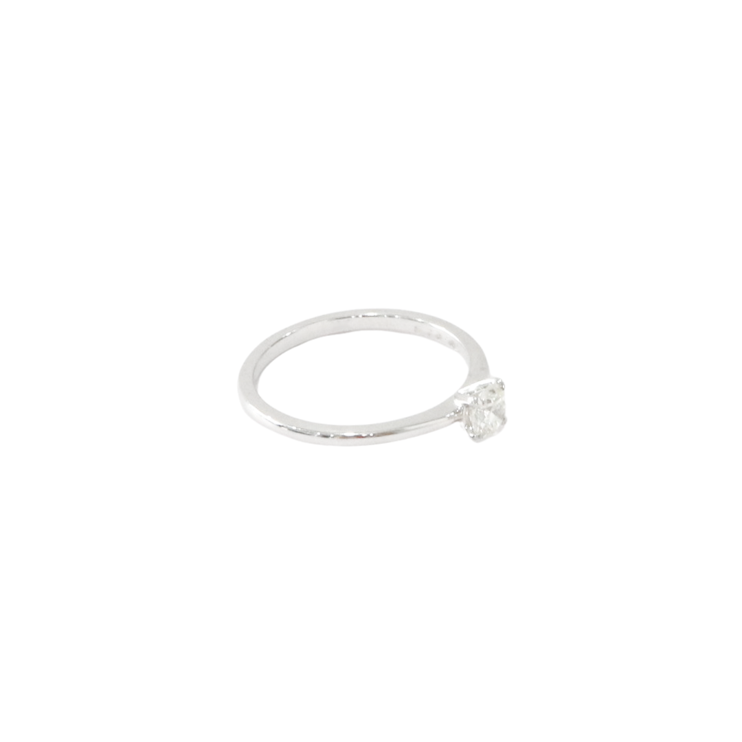 18K White Gold Solitaire Round 0.31ct Diamond Ring