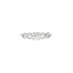 Load image into Gallery viewer, 18K White Gold Twisted Round Brilliant 0.5ct Diamond Ring