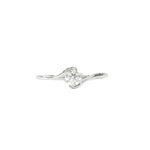 Load image into Gallery viewer, 18K White Gold Twisted Round 0.31ct Diamond Ring