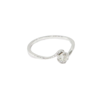 Load image into Gallery viewer, 18K White Gold Twisted Round 0.31ct Diamond Ring