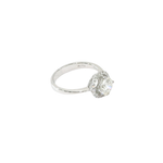 Load image into Gallery viewer, 18K White Gold Halo Round Brilliant 1ct Diamond Ring