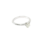 Load image into Gallery viewer, 18K White Gold Solitaire Round 0.51ct Diamond Ring