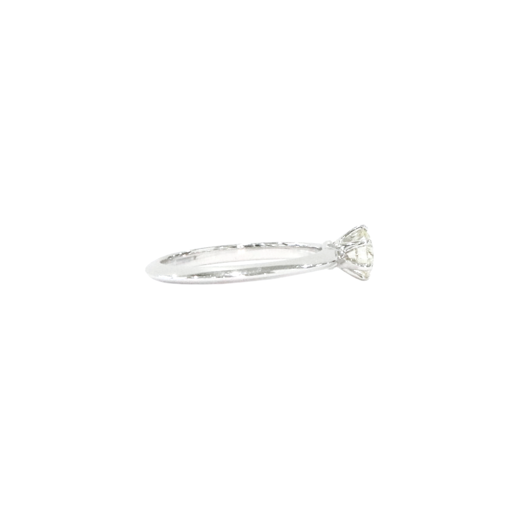 18K White Gold Solitaire Round 0.51ct Diamond Ring