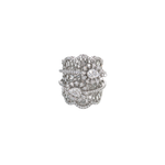 Load image into Gallery viewer, 18K White Gold Power Round &amp; Baguette 3.79ct Diamond Ring