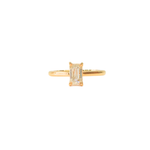 Load image into Gallery viewer, 18K Yellow Gold Solitaire Emerald 0.9ct Diamond Ring