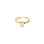 Load image into Gallery viewer, 18K Yellow Gold Solitaire Emerald 0.9ct Diamond Ring