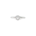 Load image into Gallery viewer, Platinum 900 Band - Illusion Round 0.17ct Diamond Ring