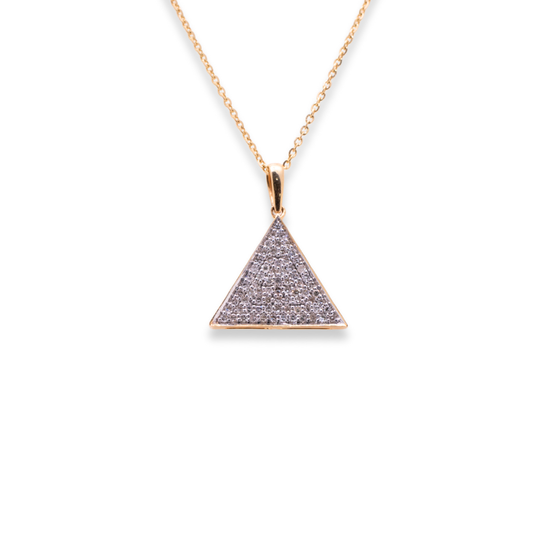 Triangle Round 0.28ct Diamond Necklace