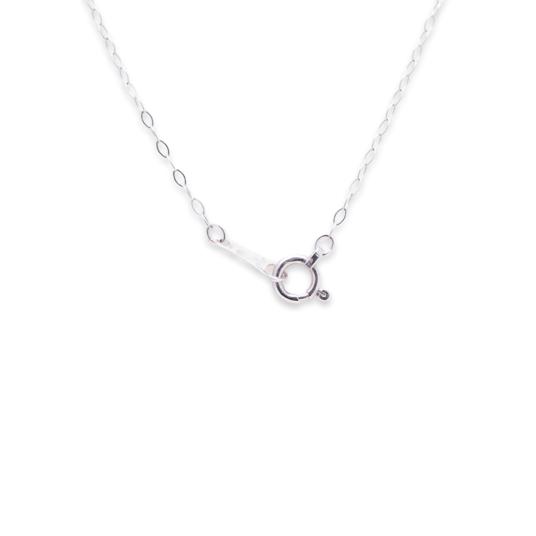 Flower Round 0.2ct Diamond Necklace