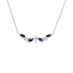 Load image into Gallery viewer, Smiley Marquise 0.670ct Sapphire &amp; 0.300ct Diamond Necklace
