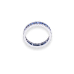 Load image into Gallery viewer, Full Eternity Round &amp; Princess 1.87ct Diamond &amp; Sapphire Ring
