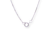 18K White Gold Double Heart Drop Round 0.26ct Diamond Necklace